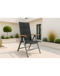 Tuinstoel Jönköping Aluminium Houtlook