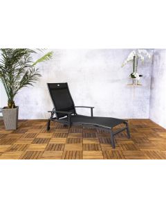 La Gomera Ligbed Zwart Aluminium