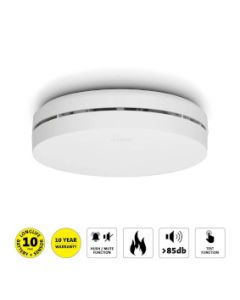 Design rookmelder met batterij voor 10 jaar Wit