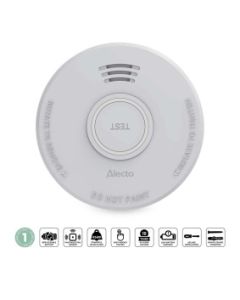 Stand-alone rookmelder met 1 jaar batterij Wit