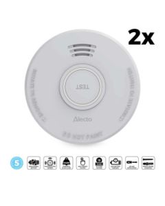 Rookmelder met 5 jaar batterij 2 stuks